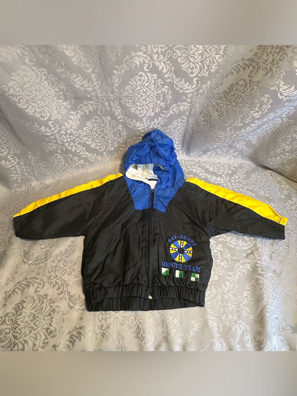 Vintage 90’s Climate Control Toddler Windbreaker Off shore Embroidery Sz 12 Mo